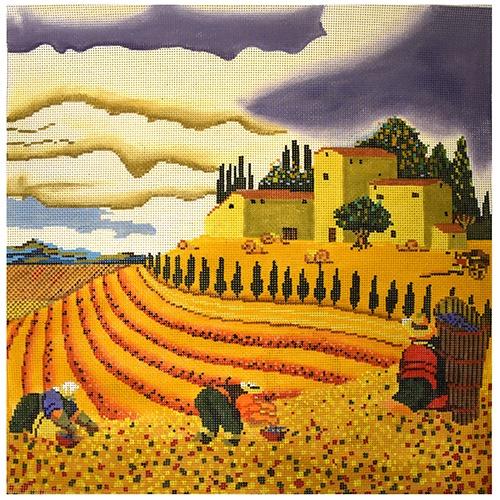 Village Harvest Painted Canvas Cooper Oaks Design  - 1