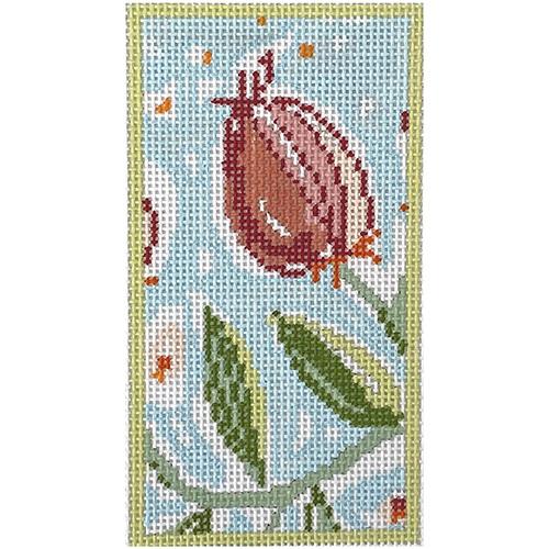 Vine Flower Eyeglass Case Painted Canvas Pippin  - 1