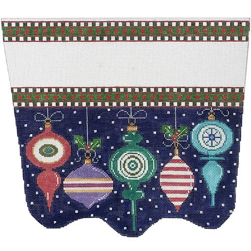 Vintage Ornaments - Classic Colors Stocking Topper Painted Canvas The Meredith Collection 