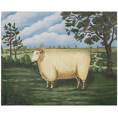 Vintage Sheep Painted Canvas Melissa Shirley Designs  - 1
