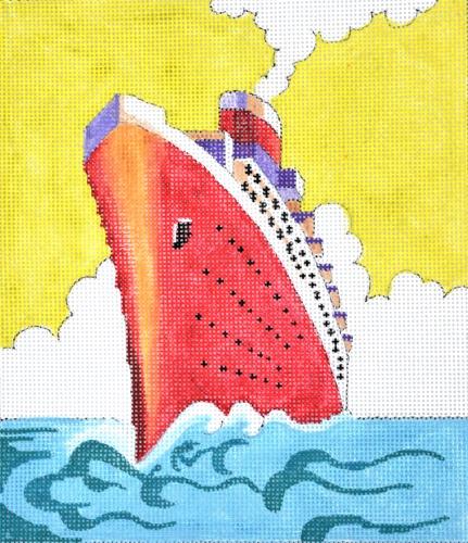 Vintage Ship Painted Canvas Colors of Praise  - 1