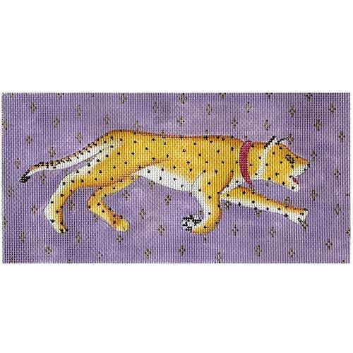 Vintage Tiger with Purple Background Painted Canvas Colors of Praise 
