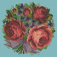 Violets & Roses Needlepoint Kit Kits Elizabeth Bradley Design Duck Egg Blue 