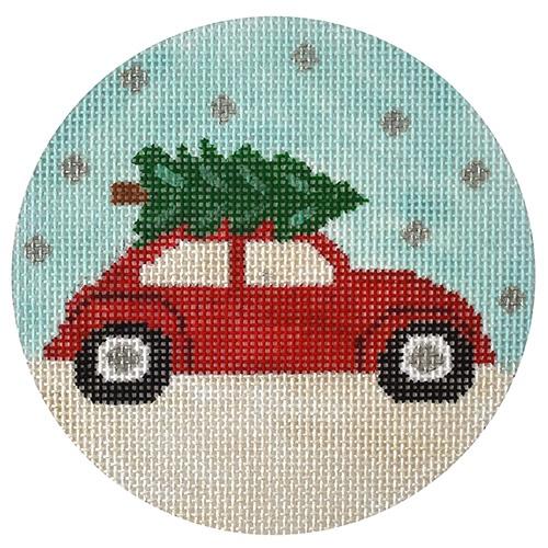 Volkswagon Christmas Painted Canvas Vallerie Needlepoint Gallery  - 1
