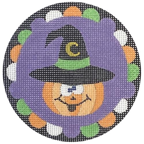 Wacky Pumpkin Ornament Painted Canvas Pepperberry Designs  - 1