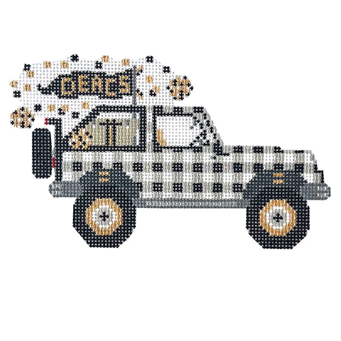 Wake Forest Jeep Painted Canvas Wipstitch Needleworks 