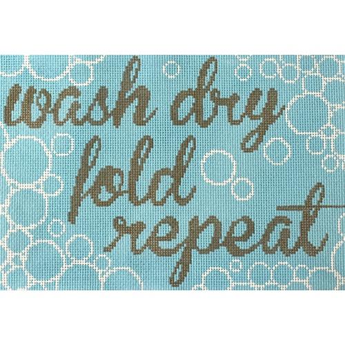 Wash Dry Fold Repeat Painted Canvas CBK Needlepoint Collections 