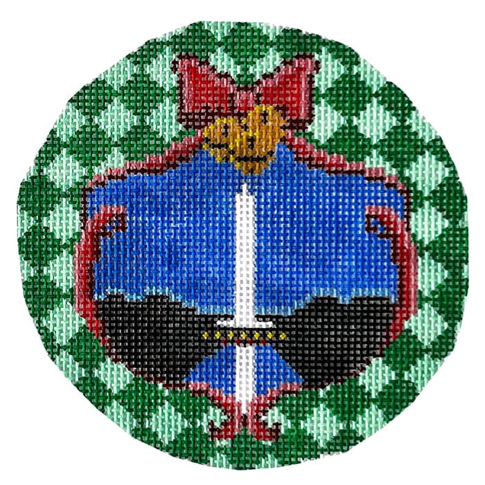 Washington Monument Ornament Painted Canvas Susan Battle Needlepoint  - 1