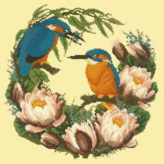 Water Lilies Needlepoint Kit Kits Elizabeth Bradley Design Butter Yellow 
