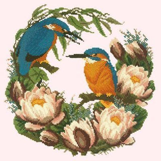 Water Lilies Needlepoint Kit Kits Elizabeth Bradley Design Cream 
