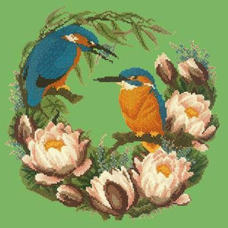 Water Lilies Needlepoint Kit Kits Elizabeth Bradley Design Grass Green 
