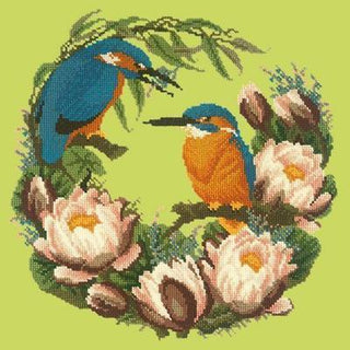 Water Lilies Needlepoint Kit Kits Elizabeth Bradley Design Pale Lime 
