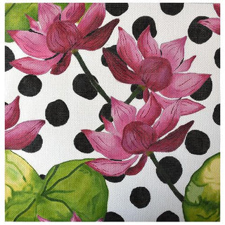 Water Lilies Painted Canvas Unique New Zealand Design 
