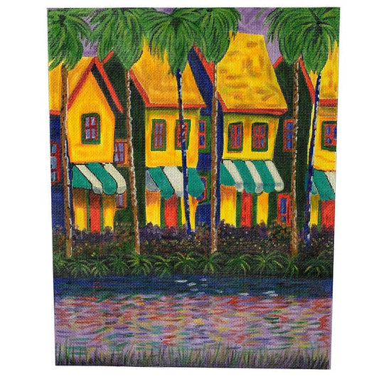 Watercolor Painted Canvas Walker's Needlepoint 