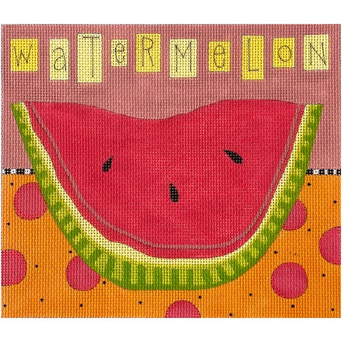 Watermelon Fruit Painted Canvas ditto! Needle Point Works 