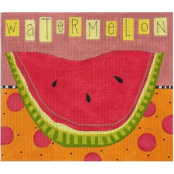 Watermelon Fruit Painted Canvas ditto! Needle Point Works  - 1