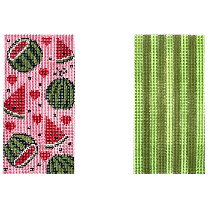 Watermelon Love Eyeglass Case Painted Canvas Alice Peterson Company  - 1