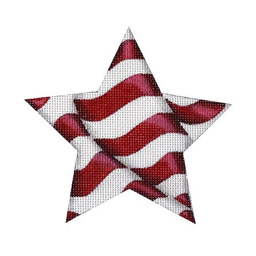 Waving Flag Star Painted Canvas Pepperberry Designs 