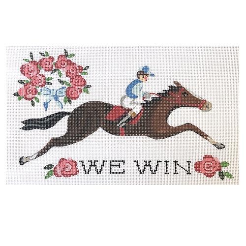 We Win Painted Canvas The Plum Stitchery 