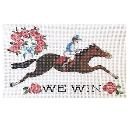 We Win Painted Canvas The Plum Stitchery  - 1
