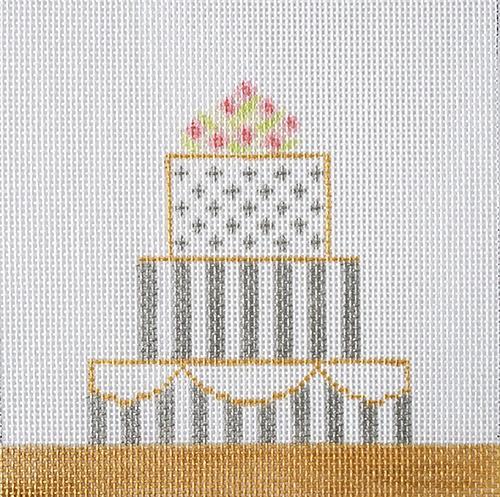 Wedding Cake Painted Canvas Vallerie Needlepoint Gallery  - 1