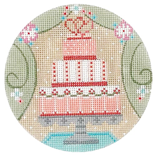 Wedding Cake Round DD Painted Canvas Danji Designs  - 1