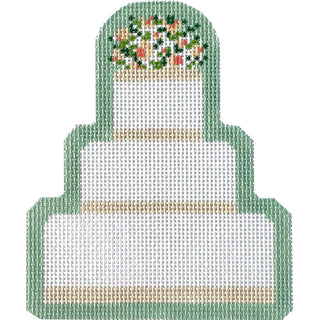 Wedding Cake   Taylor on Sage Painted Canvas The Plum Stitchery 
