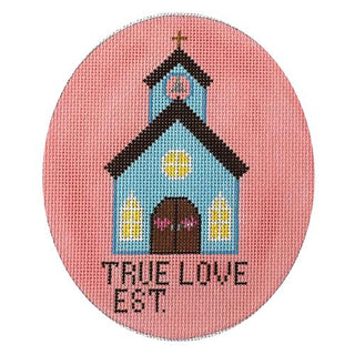 Wedding Chapel   True Love est. Date Painted Canvas The Meredith Collection 
