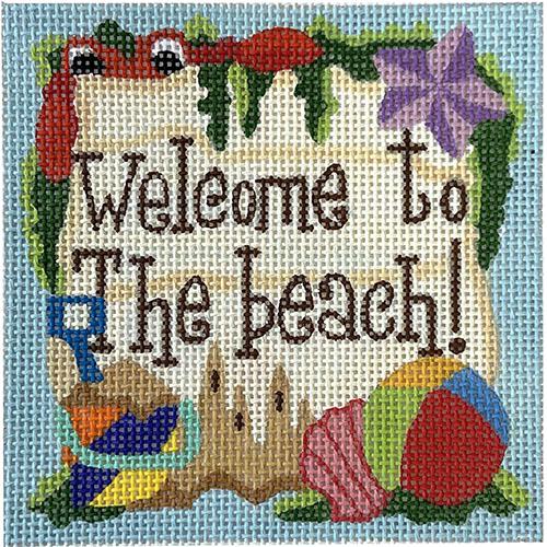 Welcome to the Beach on 13 Painted Canvas Raymond Crawford Designs 