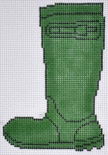 Wellie Boot Painted Canvas CBK Needlepoint Collections 
