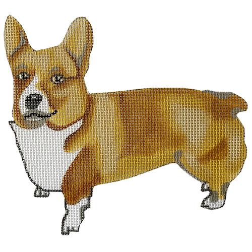 Welsh Corgi Painted Canvas All About Stitching/The Collection Design 