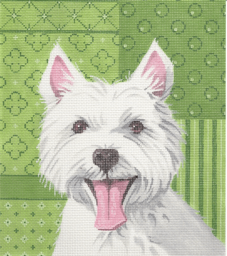 Westie Painted Canvas Labors of Love Needlepoint 