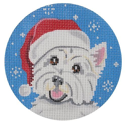 Westie Santa Painted Canvas Pepperberry Designs 
