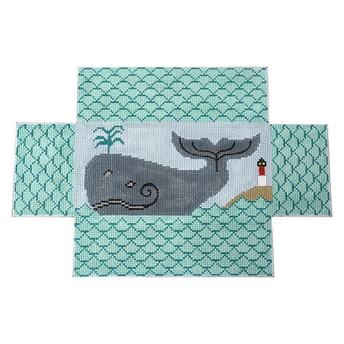 Whale Brick Cover Painted Canvas J. Child Designs  - 1