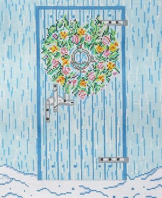 Whale Door Knocker Painted Canvas Susan Wallace Barnes 
