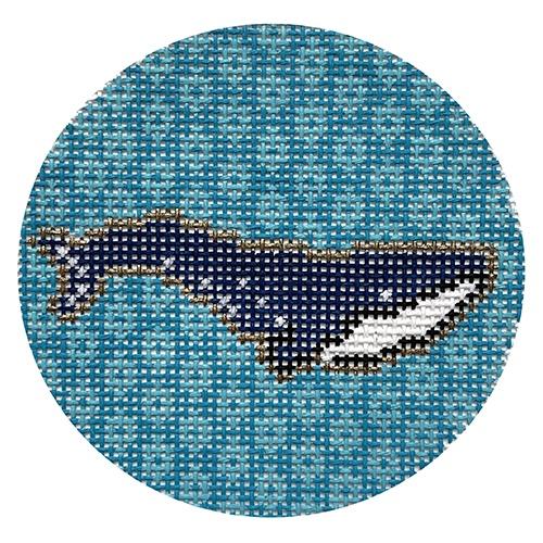 Whale on Blue Painted Canvas Thorn Alexander 