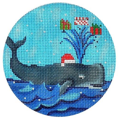 Whale with Presents Painted Canvas Scott Church Creative 