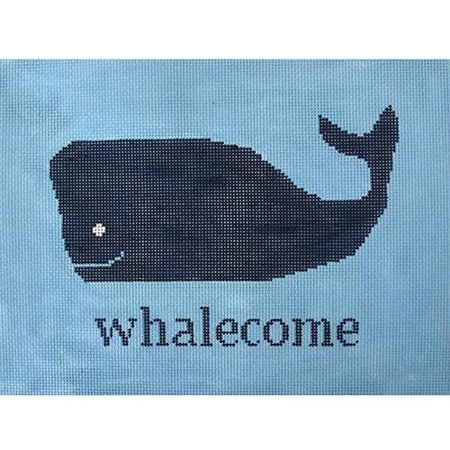 Whalecome - Blue Painted Canvas Kristine Kingston 