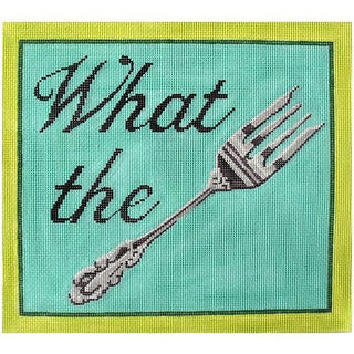 What the Fork Painted Canvas Labors of Love Needlepoint 

