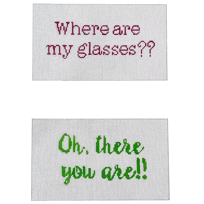 Where Are My Glasses Painted Canvas Susan Battle Needlepoint 