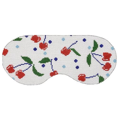 White Cherries Painted Canvas The Plum Stitchery  - 1