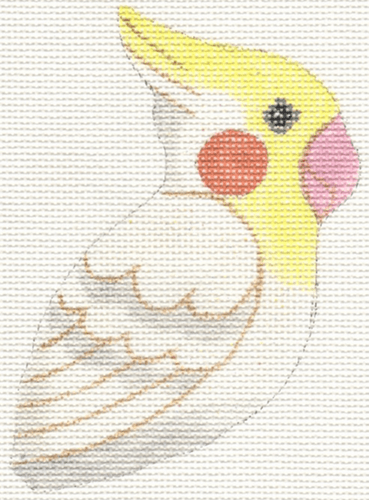 White Cockatiel Painted Canvas Labors of Love Needlepoint 