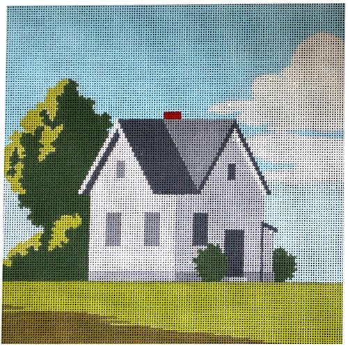 White House Painted Canvas A Stitch in Time 
