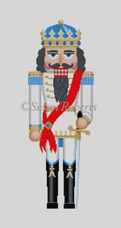 White King Nutcracker 18" Painted Canvas Susan Roberts Needlepoint Designs Inc. 