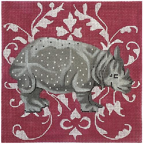 Rosie the Rhinoceros Needlepoint Canvas