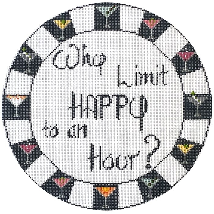 Why Limit Happy to an Hour? Painted Canvas Tina Griffin Designs 
