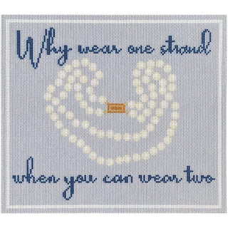 Why Wear One Strand When You Can Wear Two Canvas Printed Canvas Needlepoint To Go 
