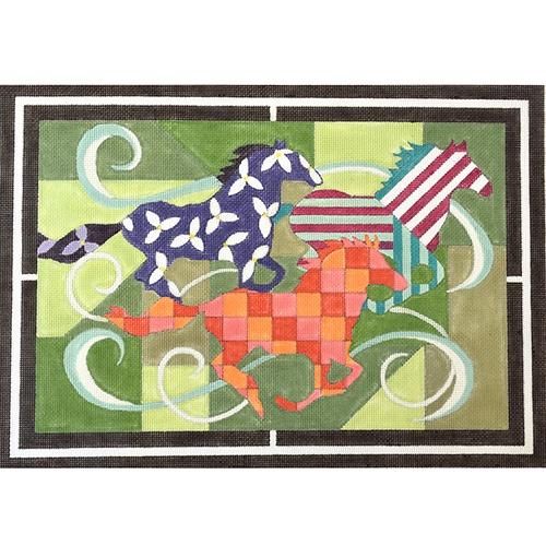 Wild Horses Painted Canvas Melissa Prince Designs  - 1