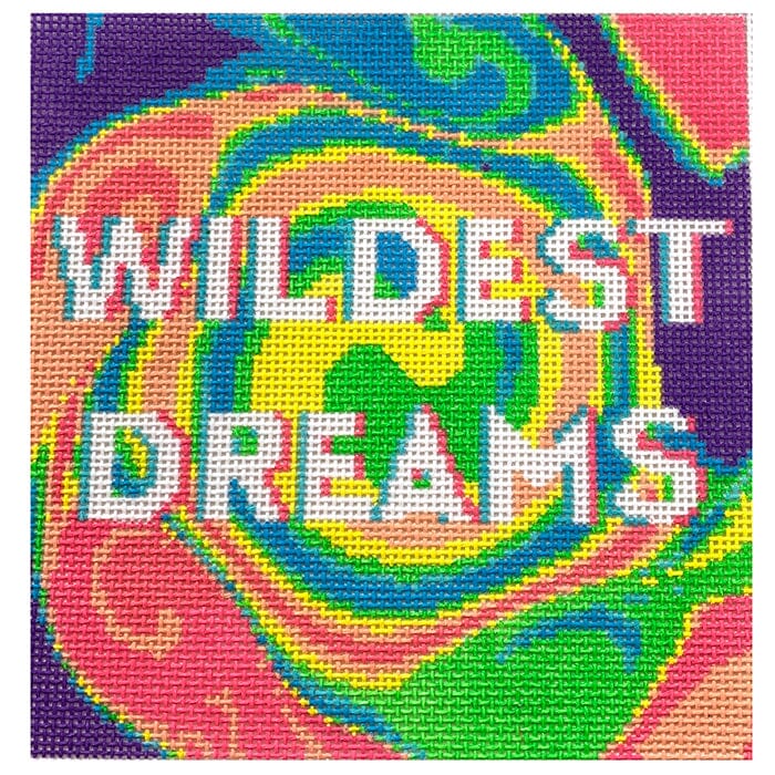Wildest Dreams Small Square Painted Canvas Atlantic Blue Canvas 