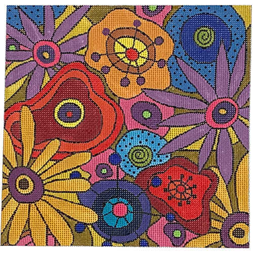 Wildflowers   Small Painted Canvas PLD Designs  - 1